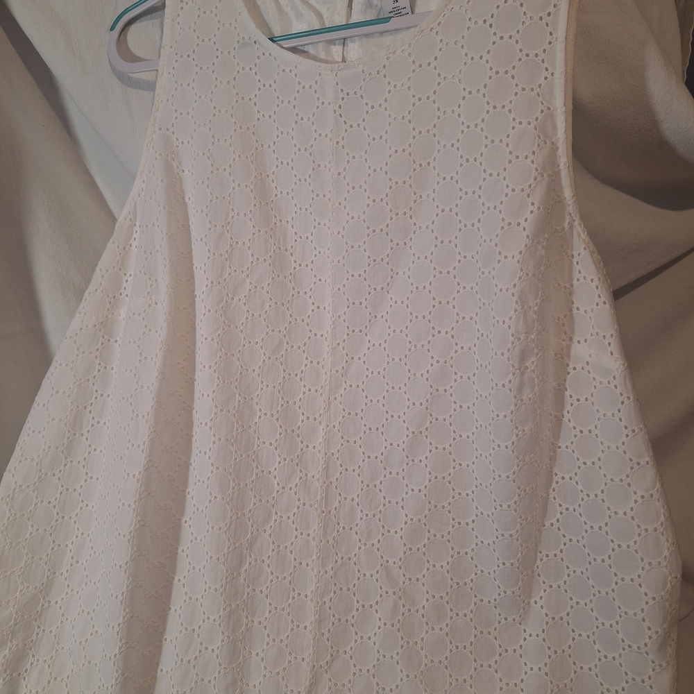 Liz Claiborne White Eyelet Dress